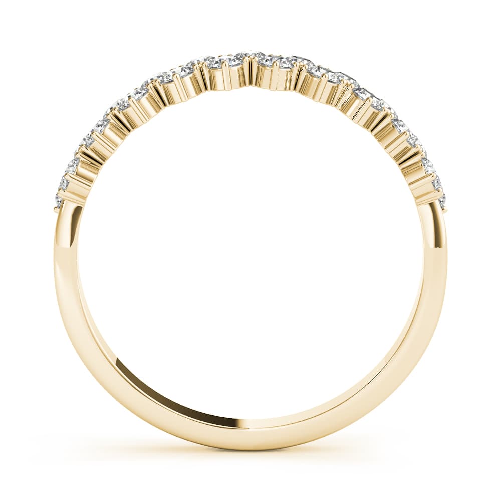 2-Row Prong Set Band (0.53 ct. tw.), Side view in yellow gold