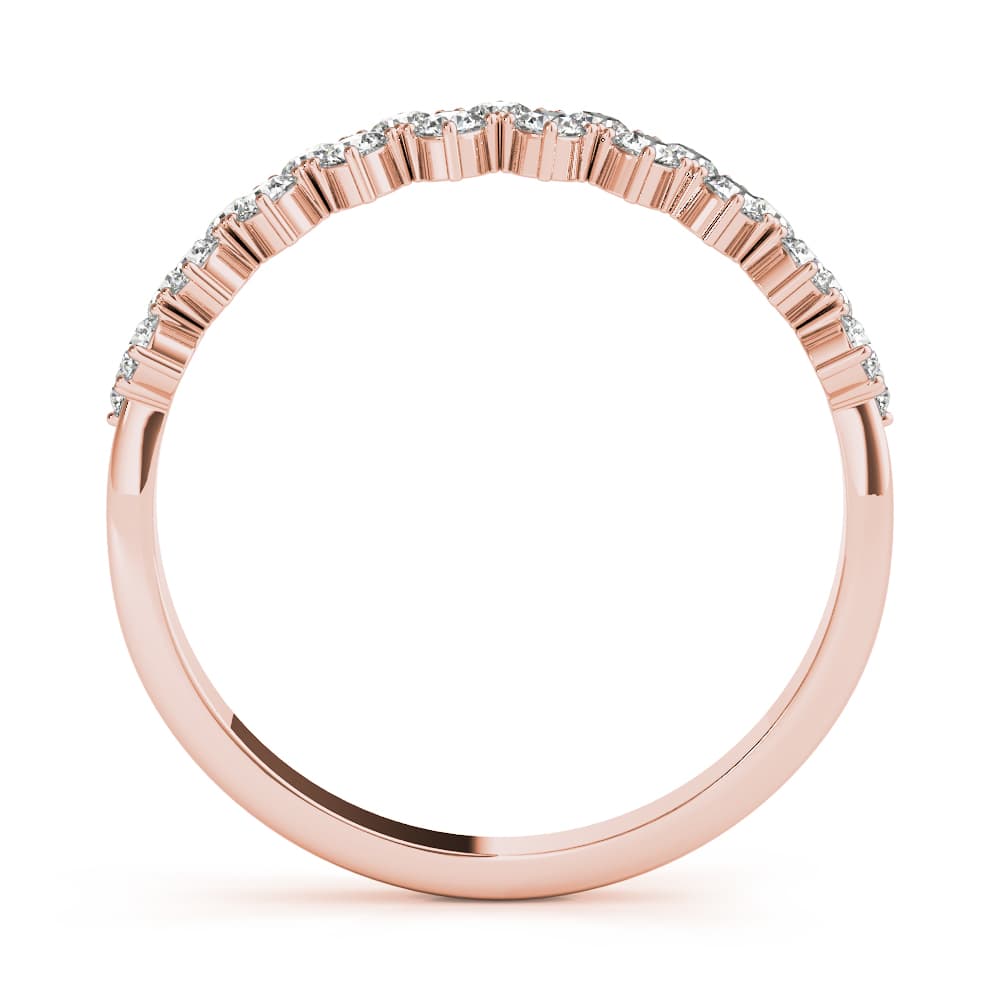 2-Row Prong Set Band (0.53 ct. tw.), Side view in rose gold