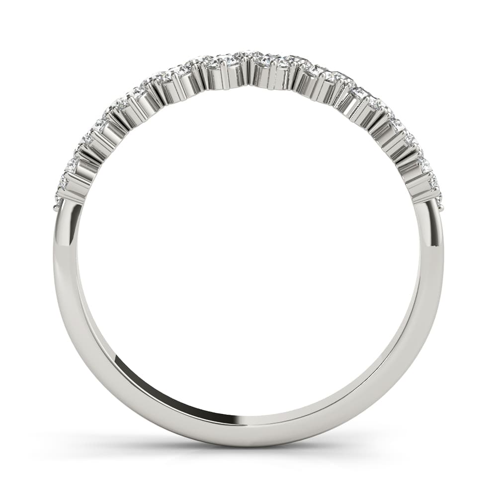 2-Row Prong Set Band (0.53 ct. tw.), Side view in white gold or platinum
