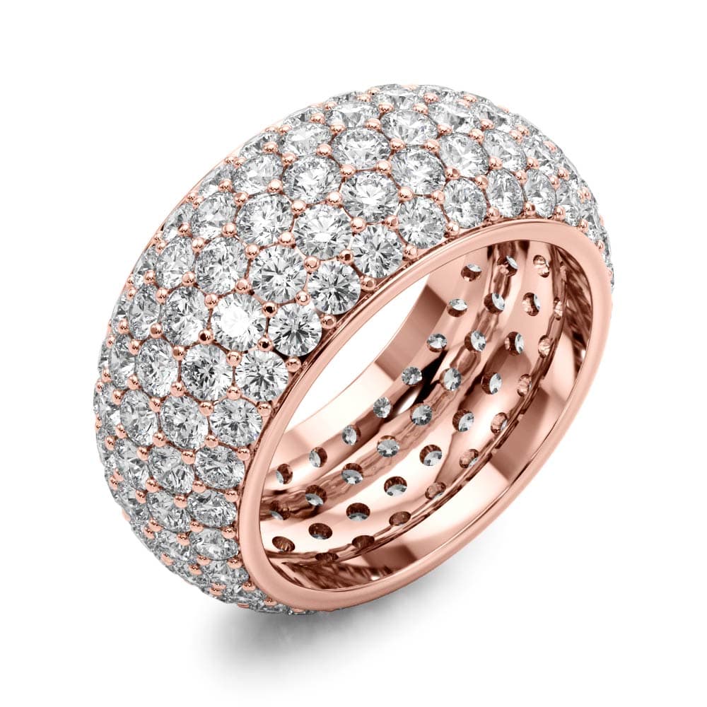 5 Row Eternity Band (5 ct. tw.), Angle view in rose gold