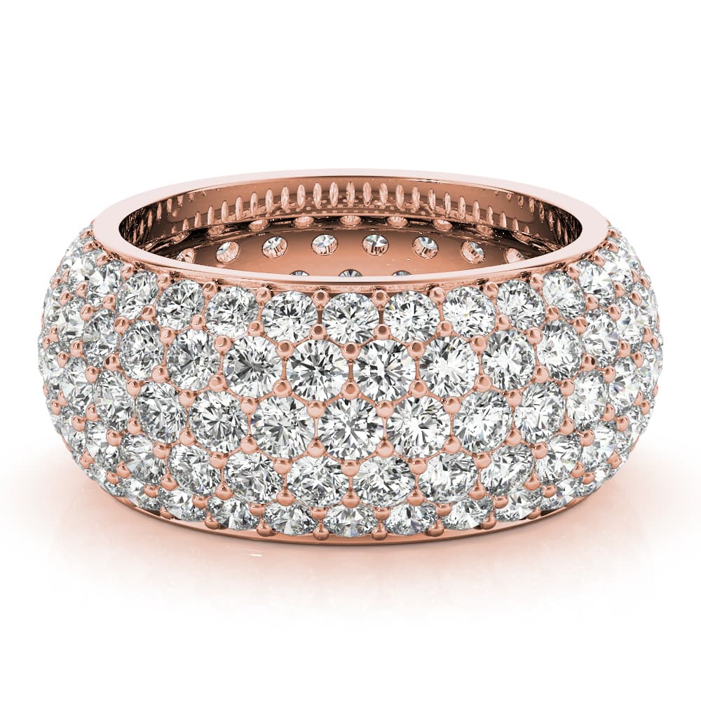 5 Row Eternity Band (5 ct. tw.), On hand view in rose gold