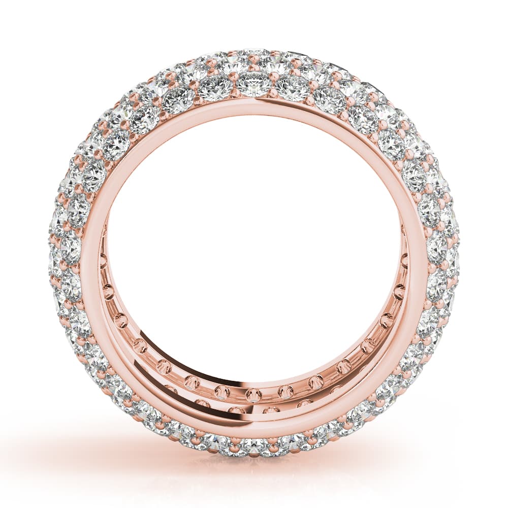 5 Row Eternity Band (5 ct. tw.), Side view in rose gold