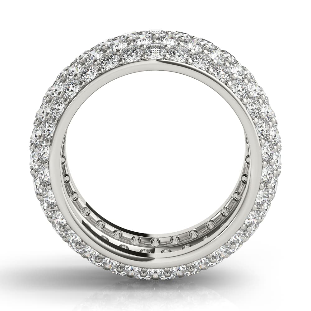 5 Row Eternity Band (5 ct. tw.), Side view in white gold or platinum