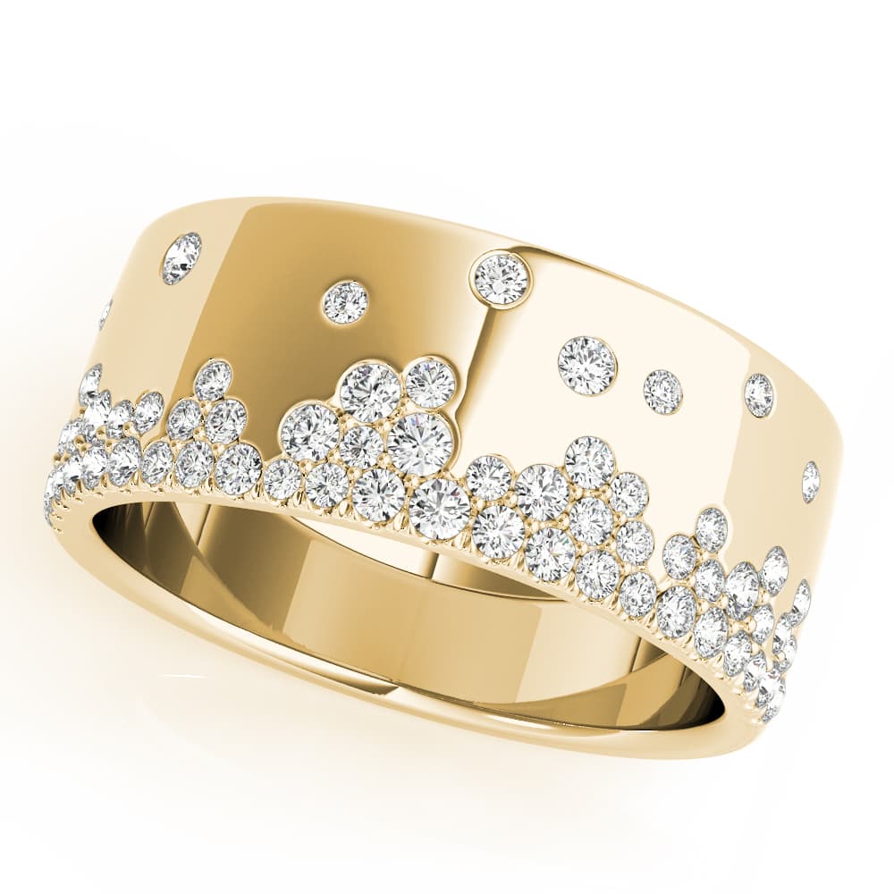 Stackable Scatter Fashion Bands (0.52 ct. tw.), Front view in yellow gold