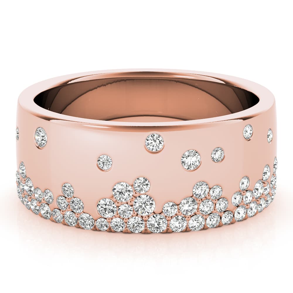 Stackable Scatter Fashion Bands (0.52 ct. tw.), On hand view in rose gold