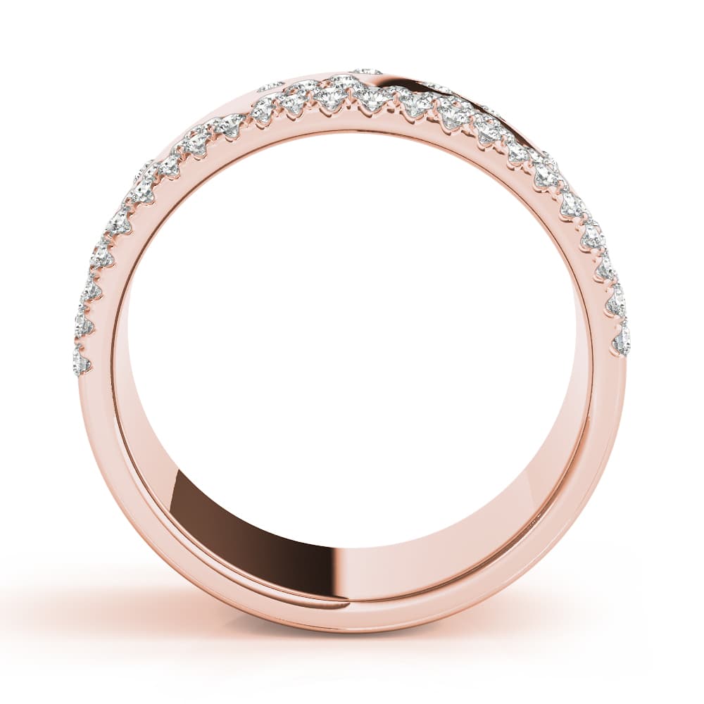 Stackable Scatter Fashion Bands (0.52 ct. tw.), Side view in rose gold