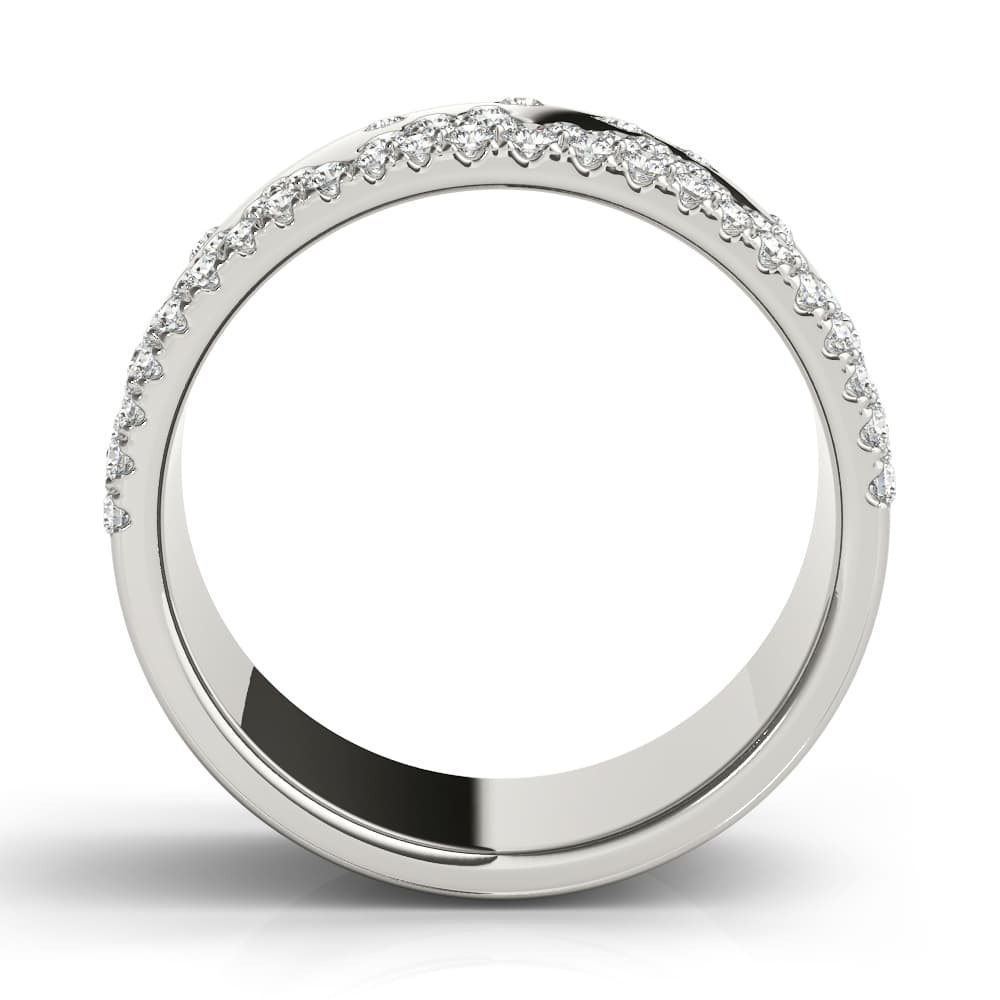 Stackable Scatter Fashion Bands (0.52 ct. tw.), Side view in white gold or platinum