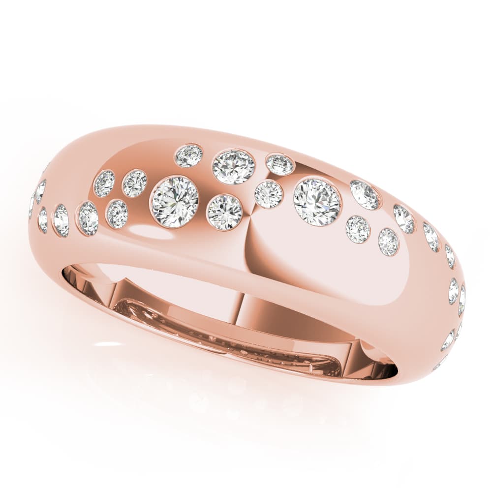 Diamond Band (0.47 ct. tw.), Front view in rose gold