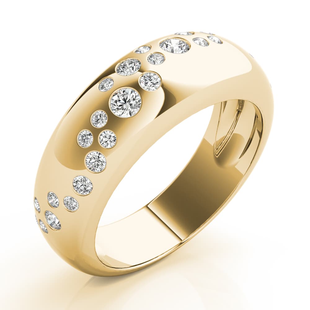 Diamond Band (0.47 ct. tw.), Angle view in yellow gold
