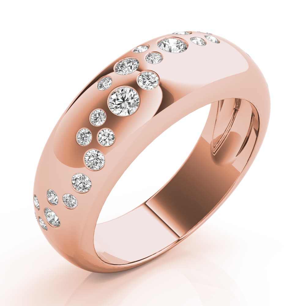 Diamond Band (0.47 ct. tw.), Angle view in rose gold