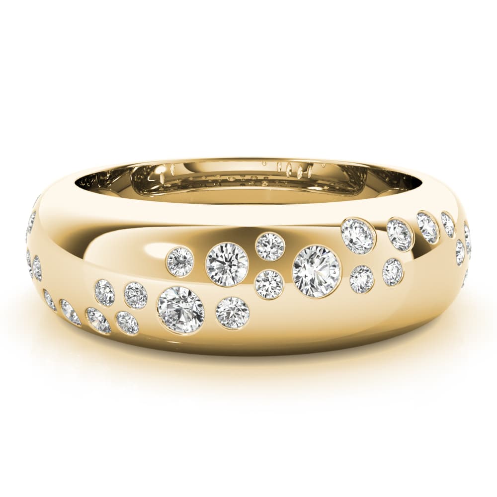 Diamond Band (0.47 ct. tw.), On hand view in yellow gold