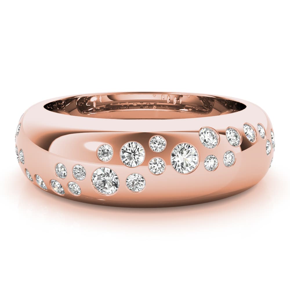 Diamond Band (0.47 ct. tw.), On hand view in rose gold