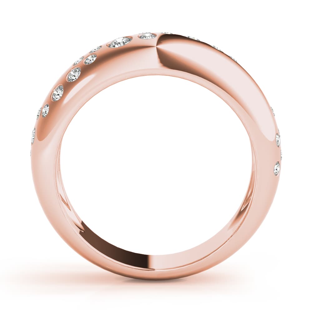 Diamond Band (0.47 ct. tw.), Side view in rose gold