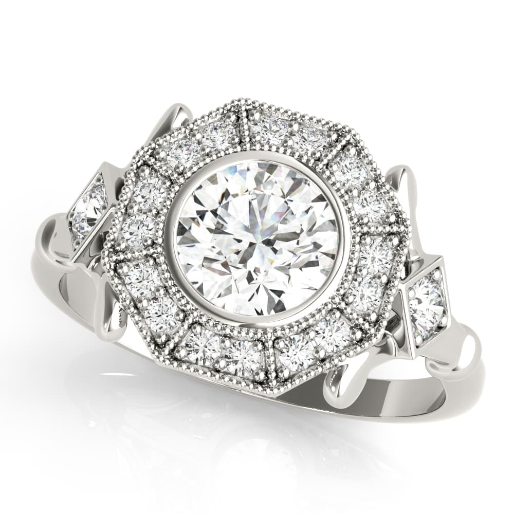 ENGAGEMENT RING — style 85253 in 10k White Gold