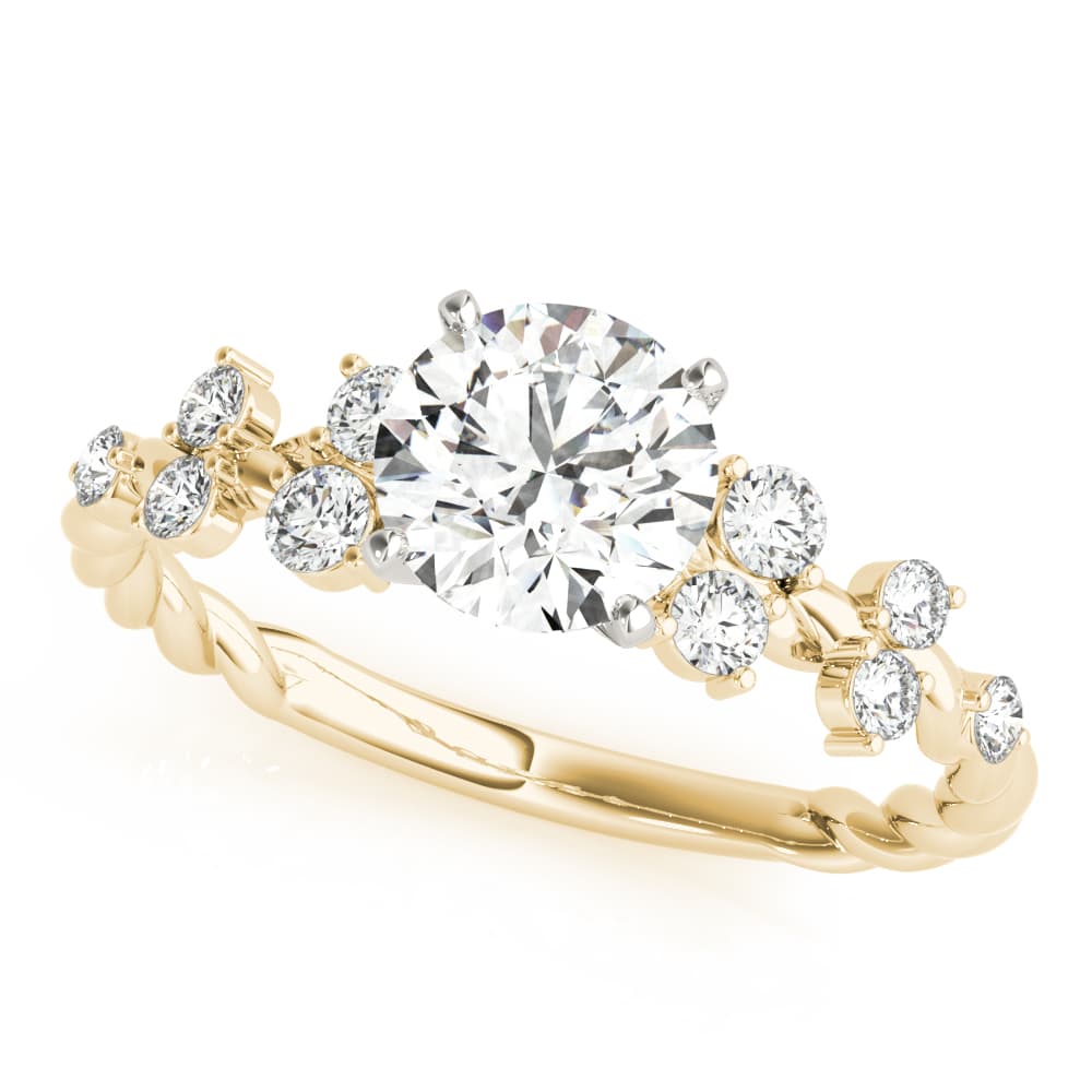 Scattered Style Engagement Ring in Yellow gold