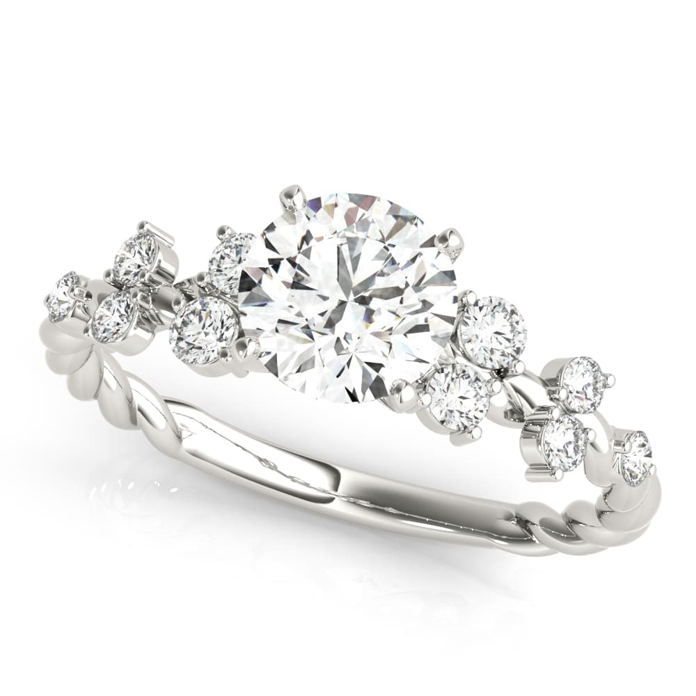 Scattered Style Engagement Ring — style 85261 in 10k White Gold