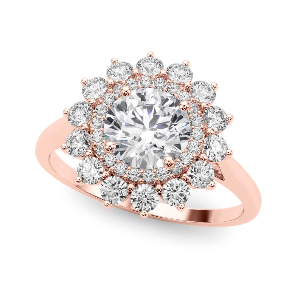Engagement Ring, style 85263, Front view in rose gold