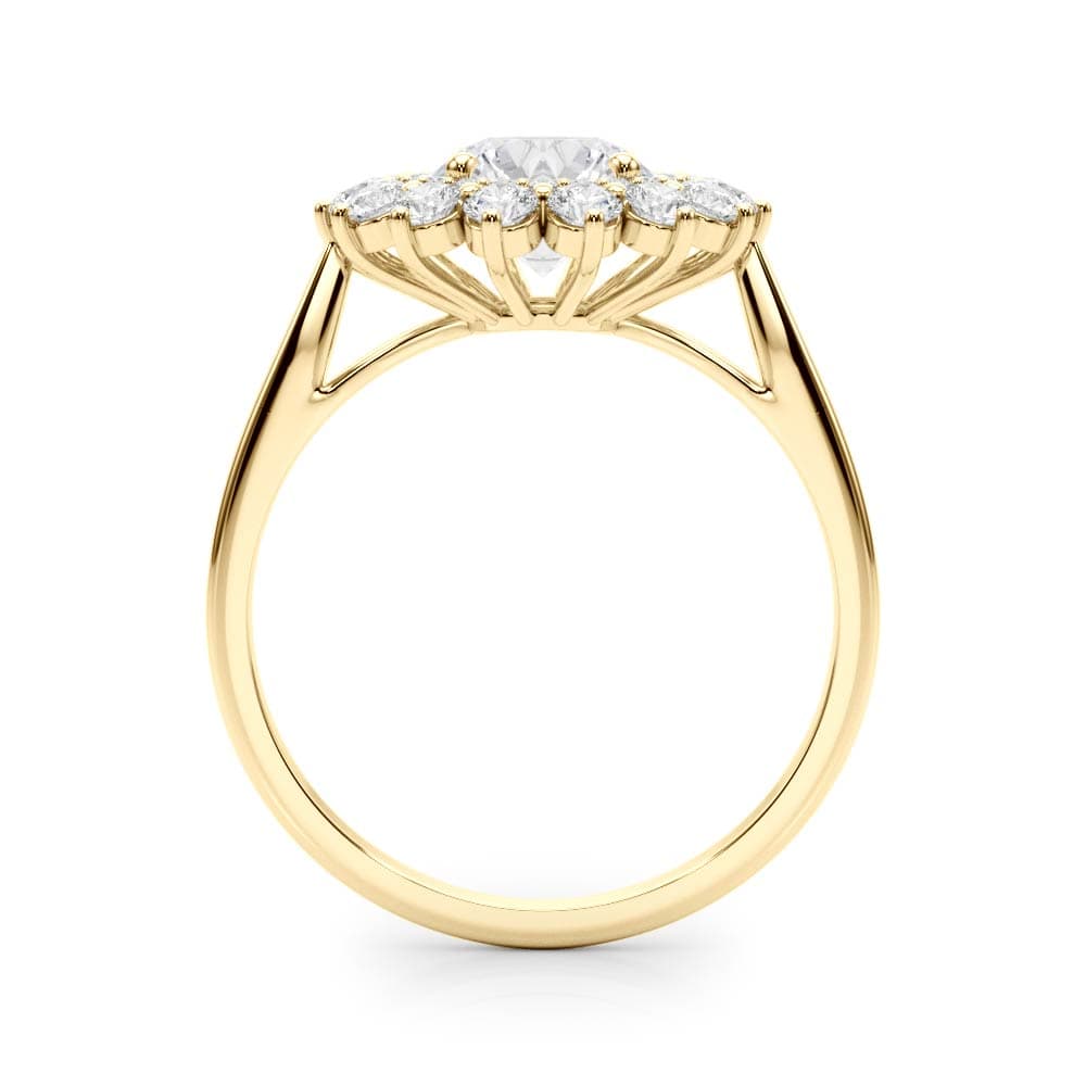 Engagement Ring, style 85263, Side view in yellow gold