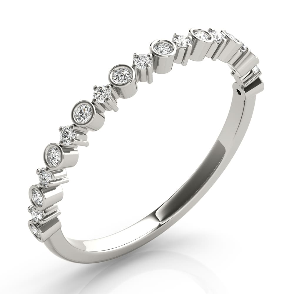 Stackable Fashion Bands (0.19 ct. tw.), Angle view in white gold or platinum