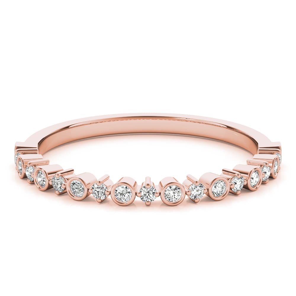 Stackable Fashion Bands (0.19 ct. tw.), On hand view in rose gold