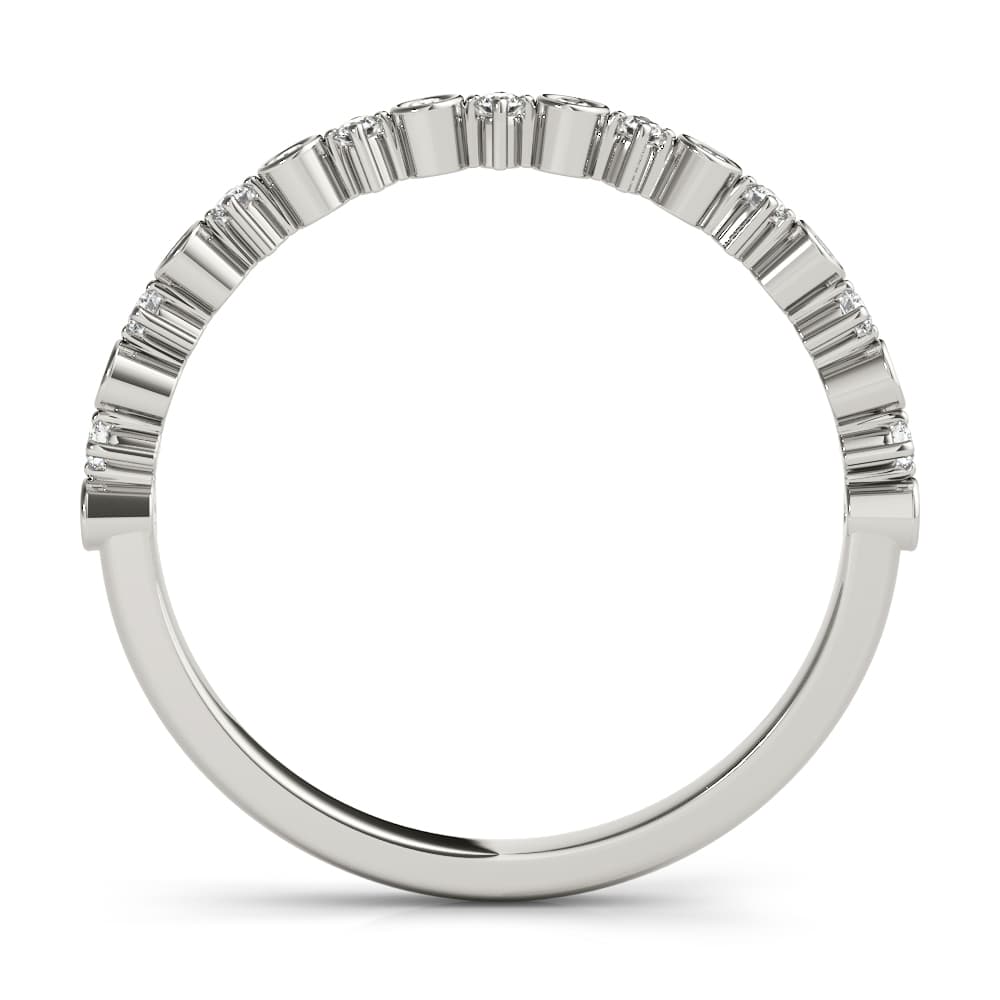 Stackable Fashion Bands (0.19 ct. tw.), Side view in white gold or platinum