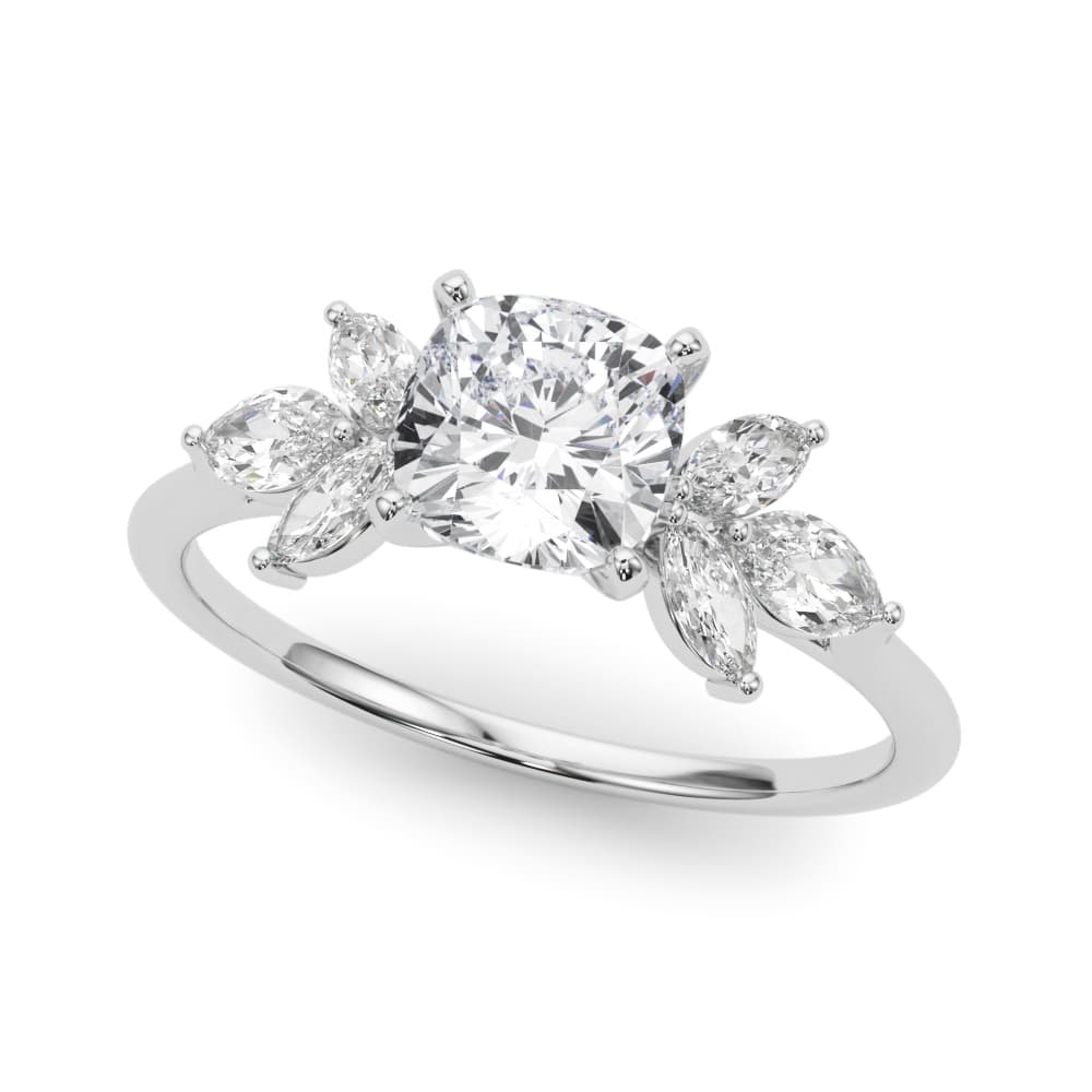 Marquise Cluster Engagement Ring — style 85271 in 10k White Gold