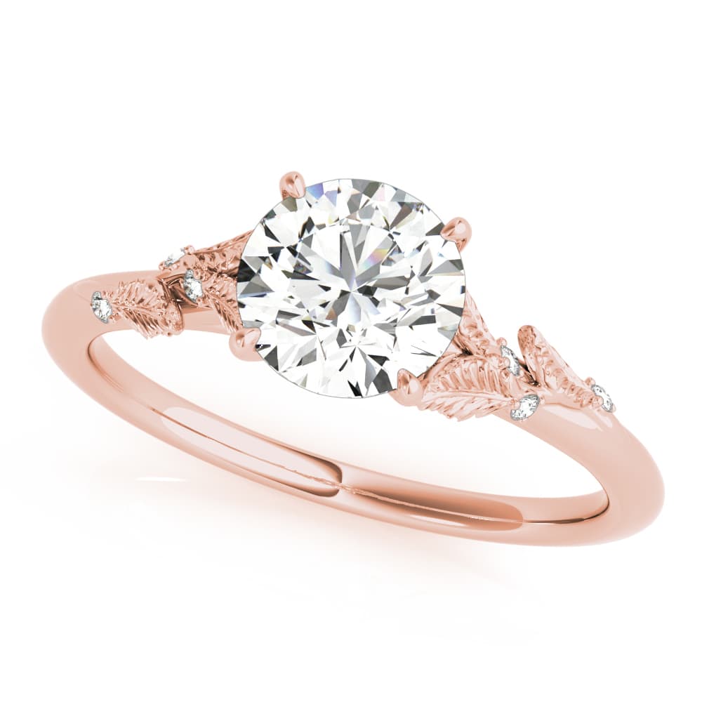 Nature Inspired Engagement Ring, style 85275, Front view in rose gold