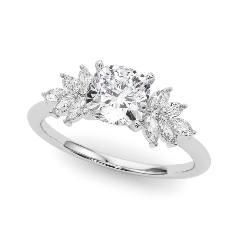 Scattered Marquise Engagement Ring — style 85277 in 10k White Gold
