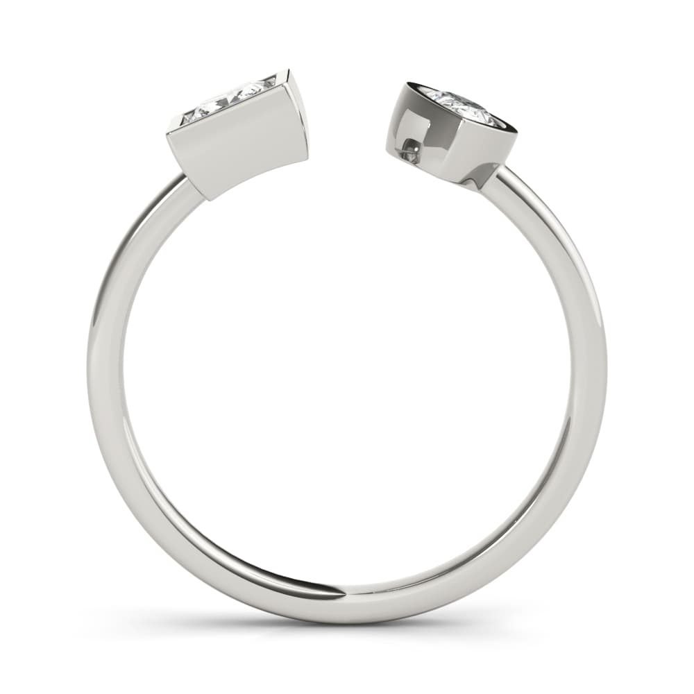 Pear & Princess Fashion Ring (0.55 ct. tw.), Side view in white gold or platinum