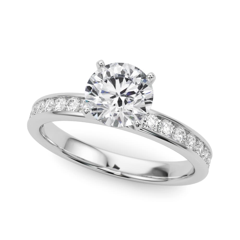 Channel Set Engagement Ring — style 85287 in 10k White Gold