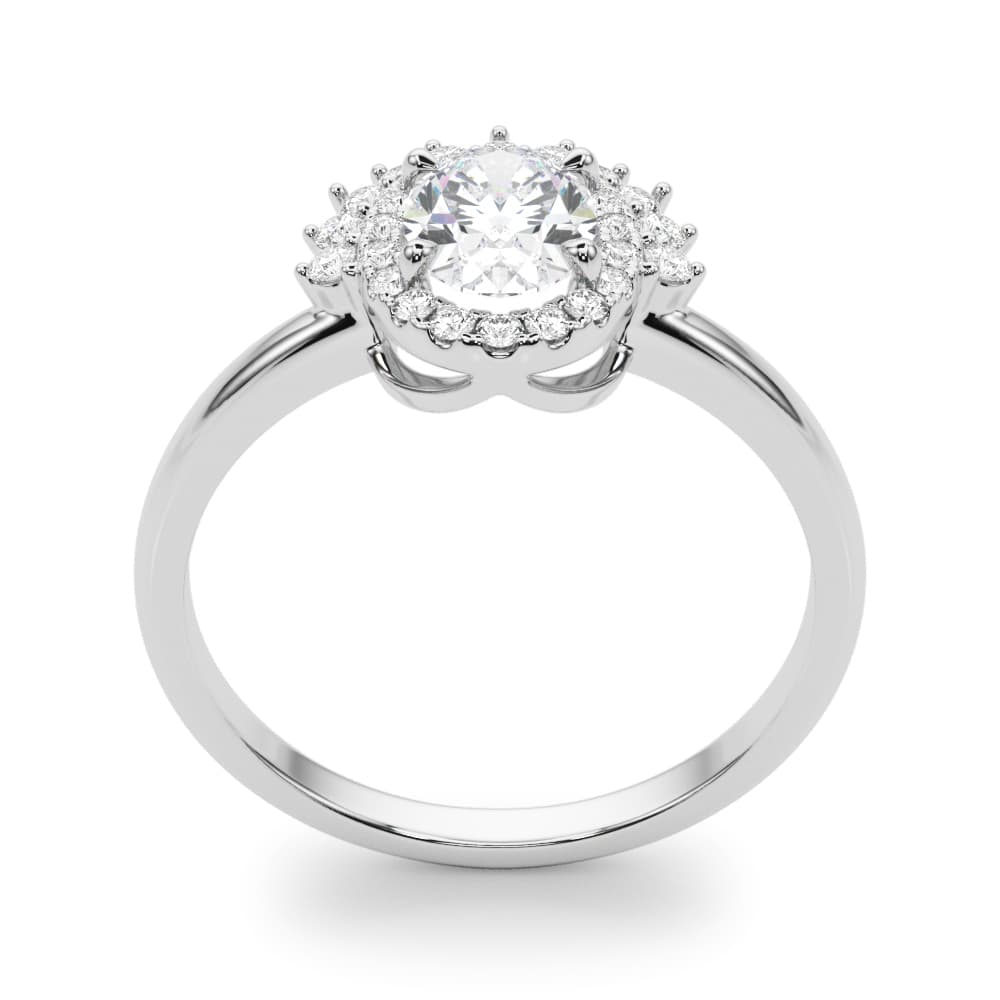 Waiting Or Mddel & Mold, style 85302, Top view in white gold or platinum