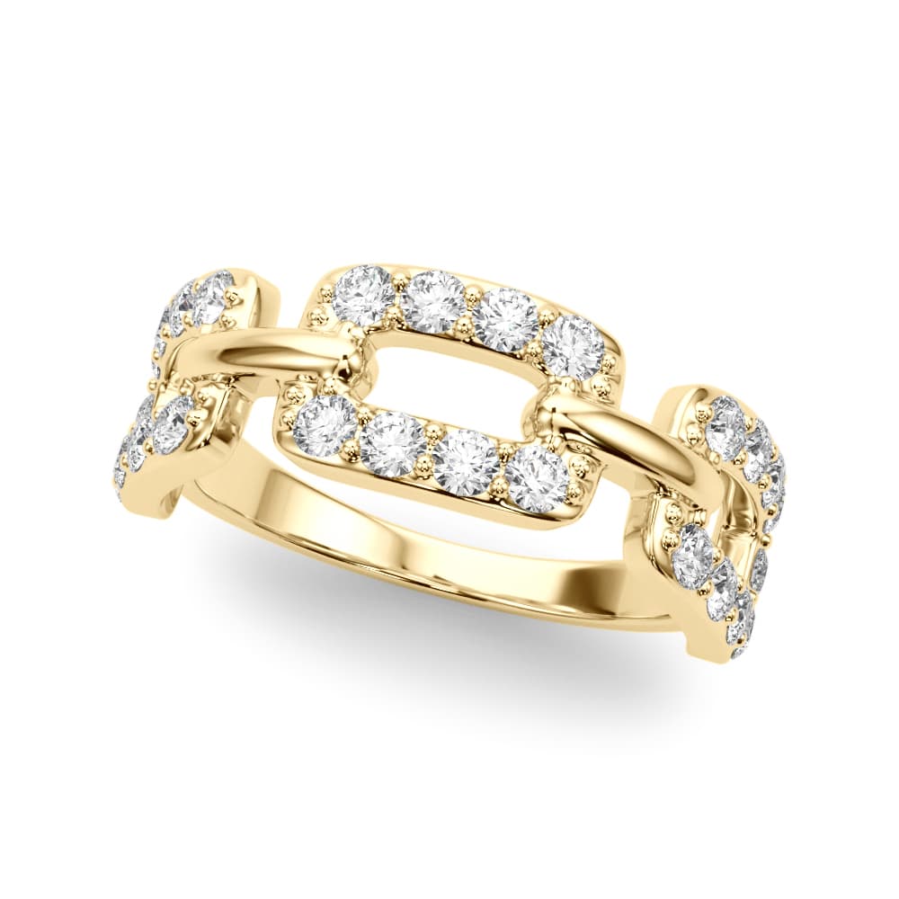 Chain Link Fashion Ring (0.42 ct. tw.), Front view in yellow gold