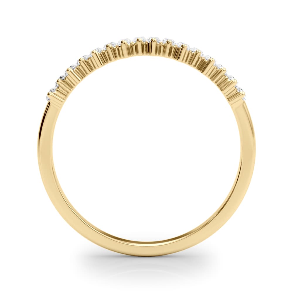 Fancy Shape Baguette Stackable Wedding Bands (0.48 ct. tw.), Side view in yellow gold
