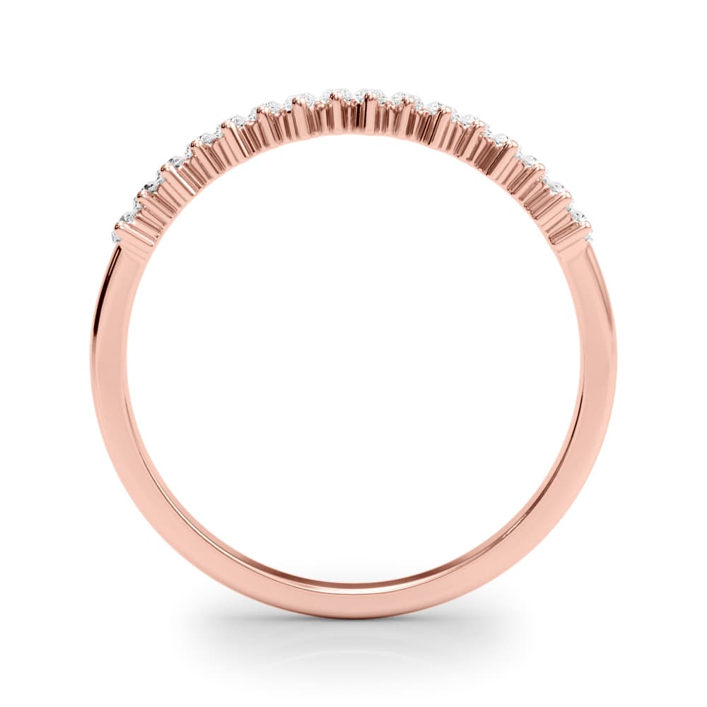 Fancy Shape Baguette Stackable Wedding Bands (0.48 ct. tw.), Side view in rose gold