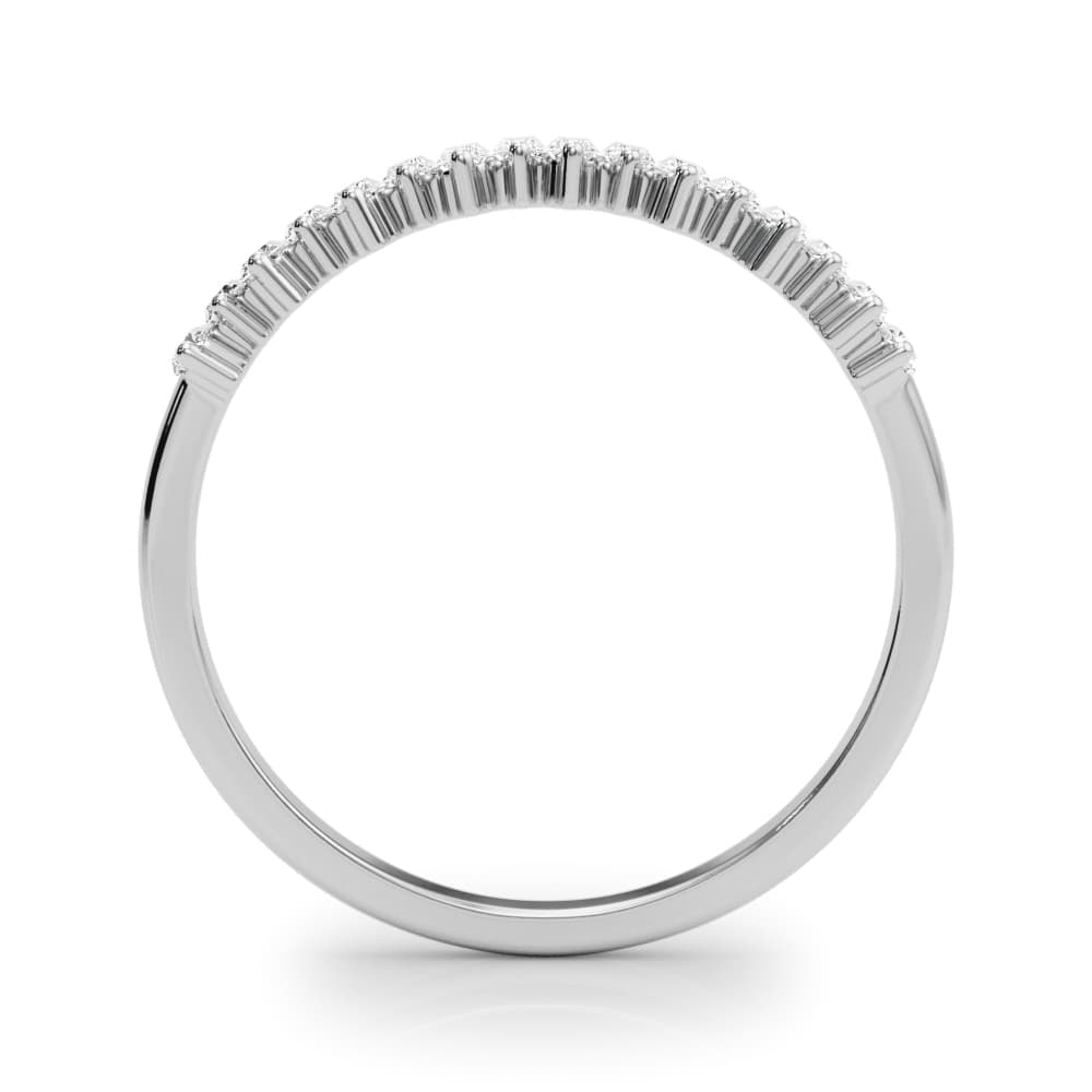 Fancy Shape Baguette Stackable Wedding Bands (0.48 ct. tw.), Side view in white gold or platinum