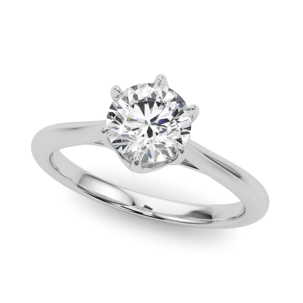 Round Solitaire Engagement Ring — style 85324 in 10k White Gold