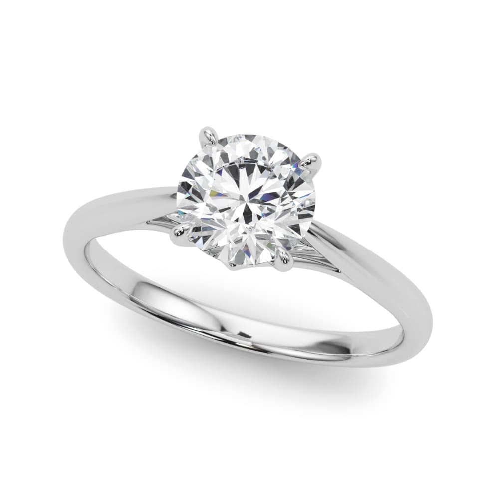 Solitaire Round Engagement Ring — style 85325 in 10k White Gold