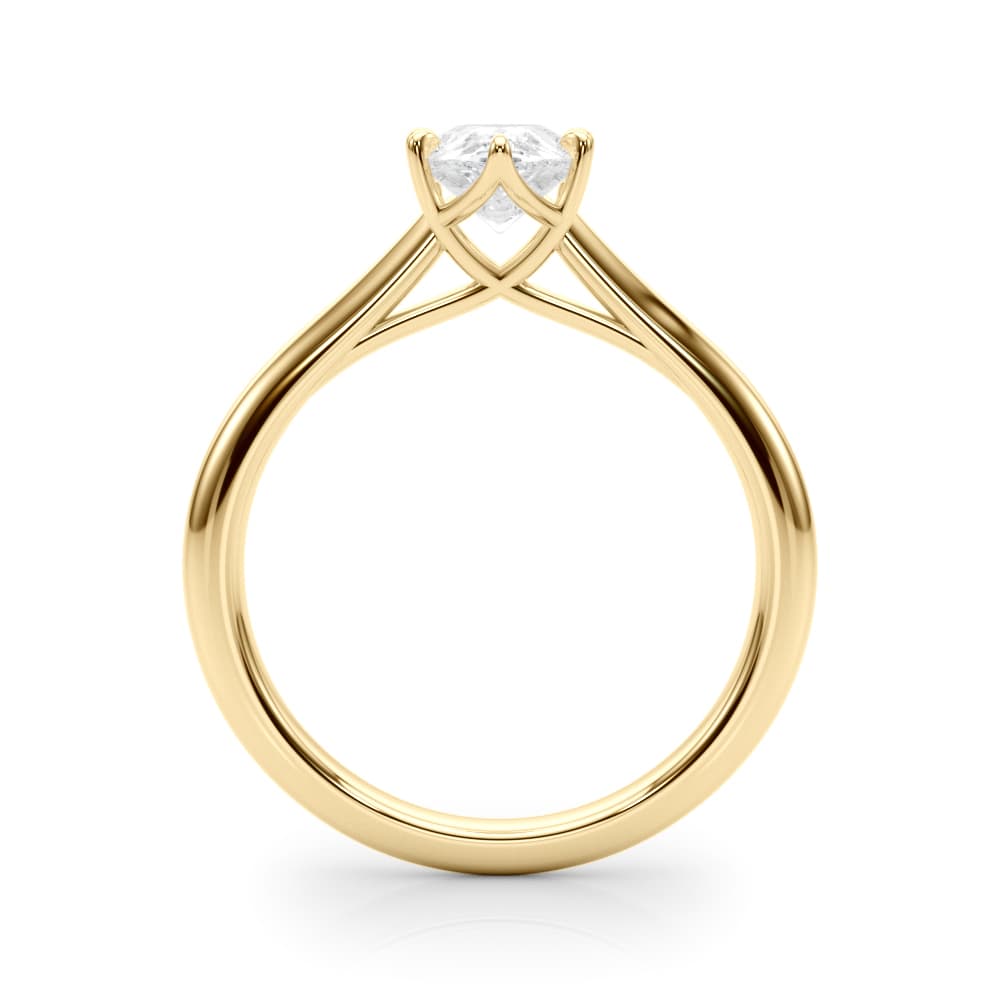 Pear Solitaire Engagement Ring, style 85331, Side view in yellow gold