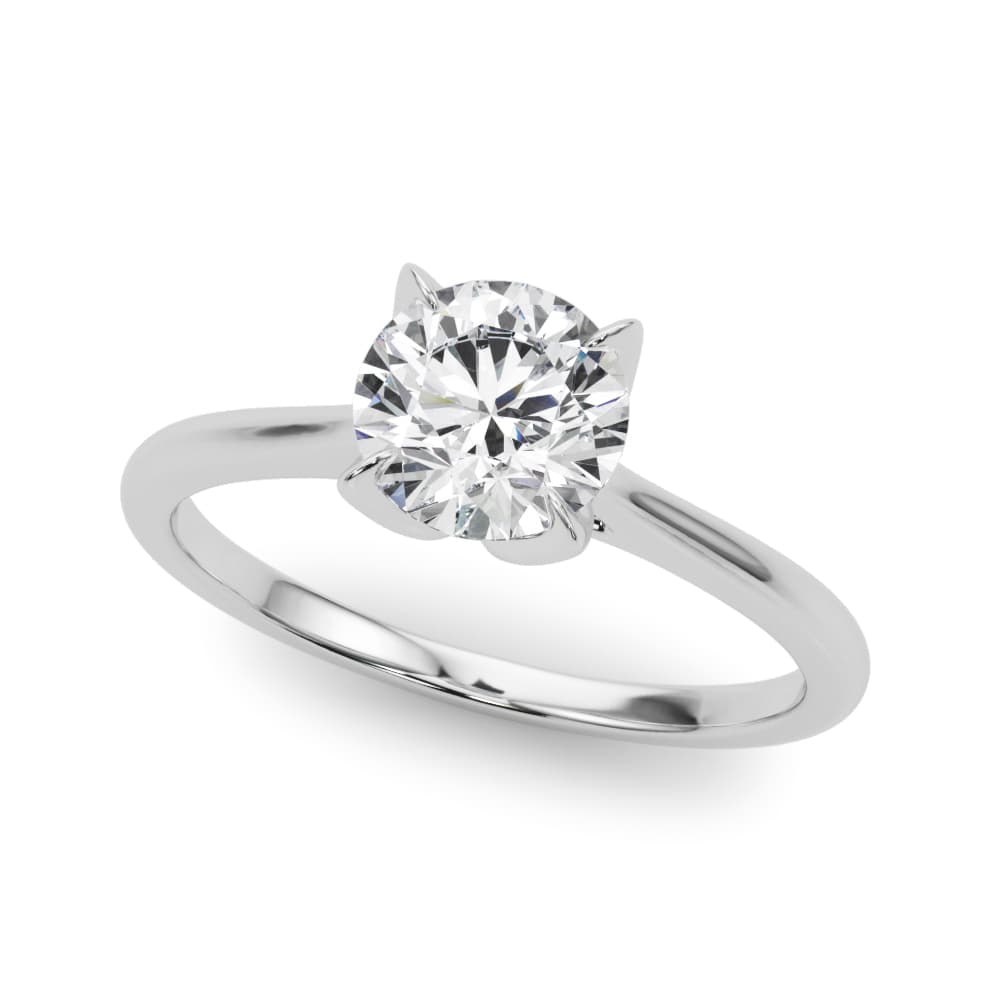 SOLITAIRE ROUND ENGAGMENT — style 85333 in 10k White Gold