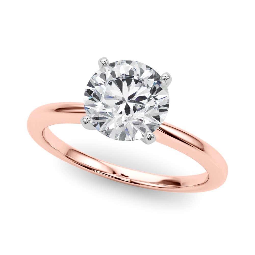 Classic Peg Head Engagement Ring in Rose gold