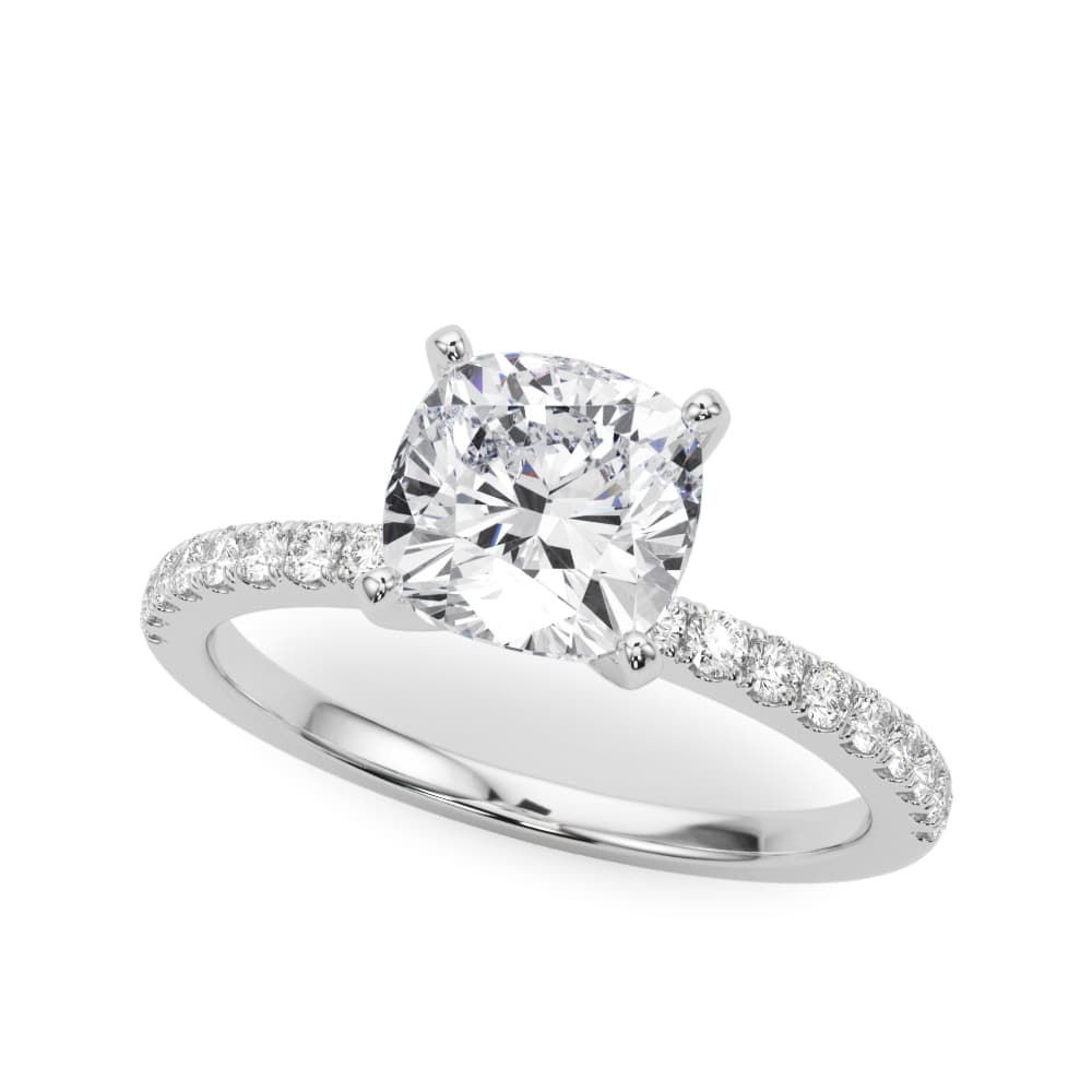 Single Row Engagement Ring — style 85352 in 10k White Gold
