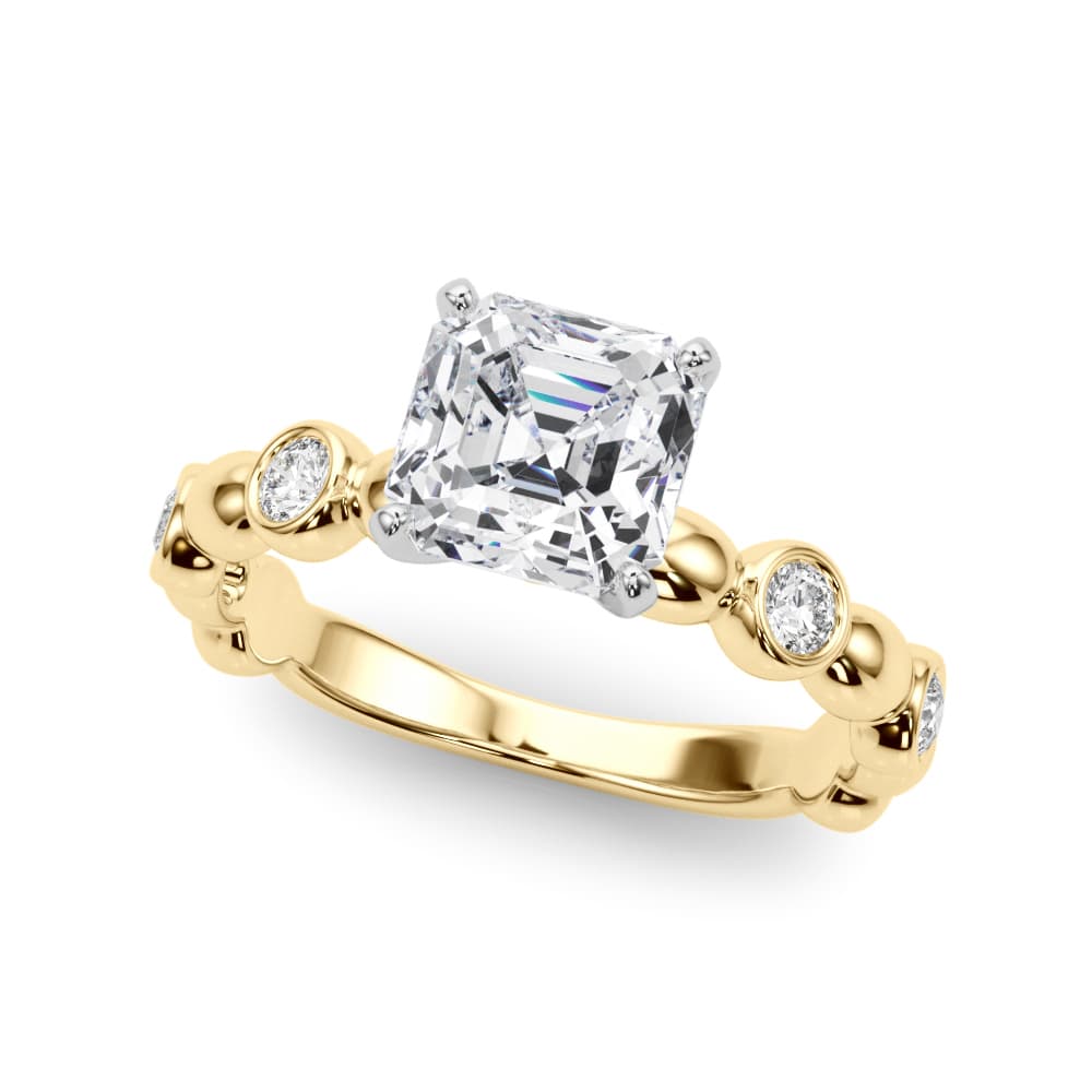 Engagement Ring, style 85371, Front view in yellow gold