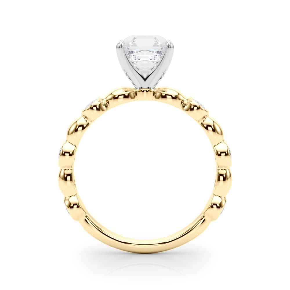 Engagement Ring, style 85371, Side view in yellow gold