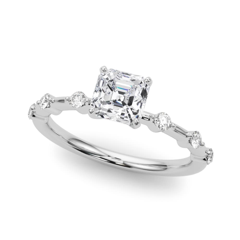 Single-Prong Engagement Ring — style 85375 in 10k White Gold