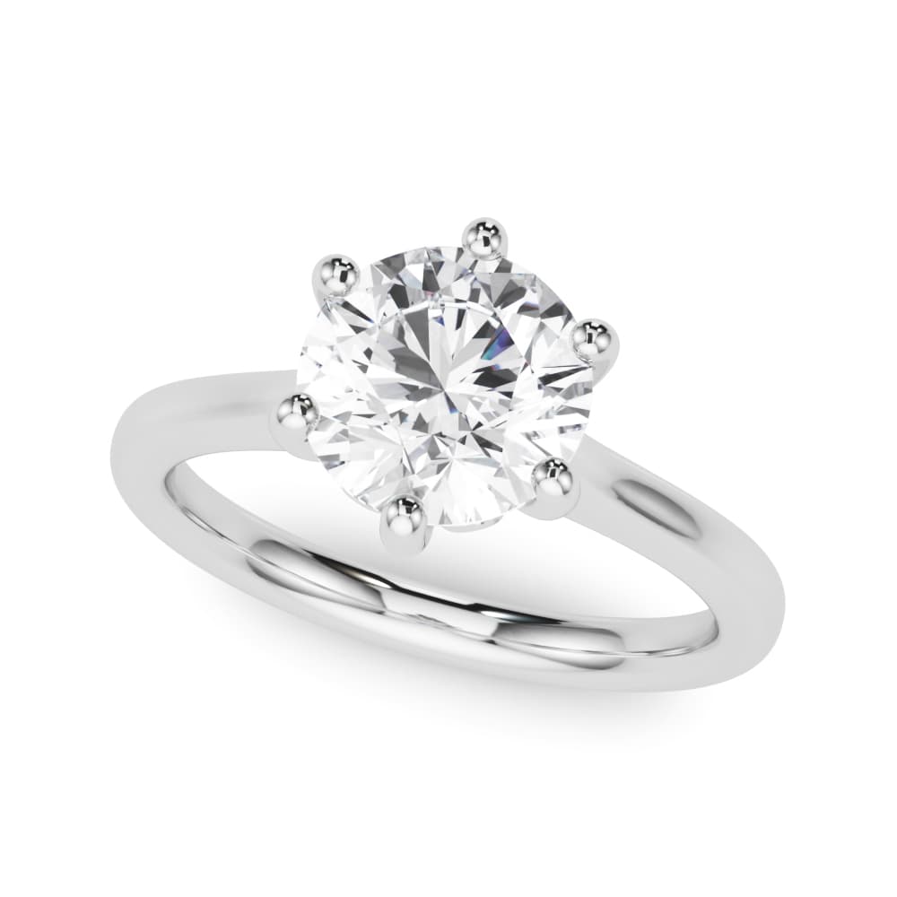 6-Prong Round Solitaire Engagement Ring — style 85426 in 10k White Gold