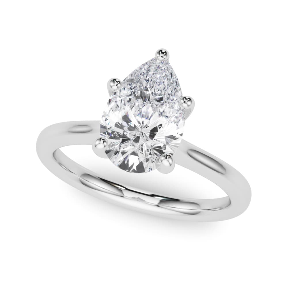 Solitaire 7.5X5.25 Pear Shape — style 85429 in 10k White Gold