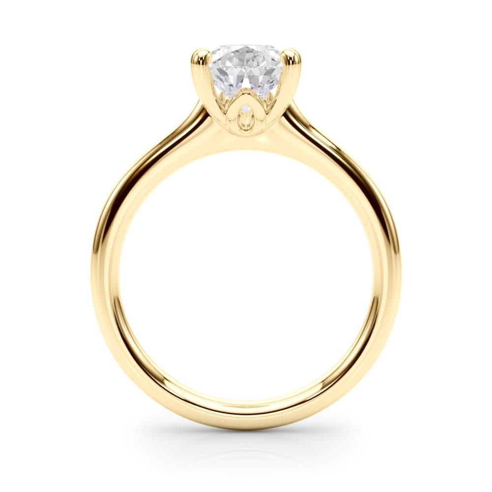Solitaire 7.5X5.25 Pear, style 85429, Side view in yellow gold