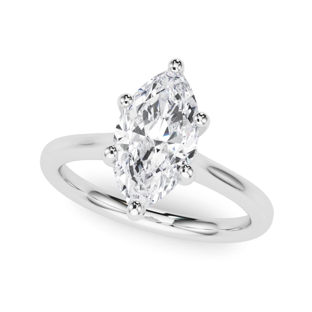 Solitaire Marquise Engagement Ring — style 85431 in 10k White Gold