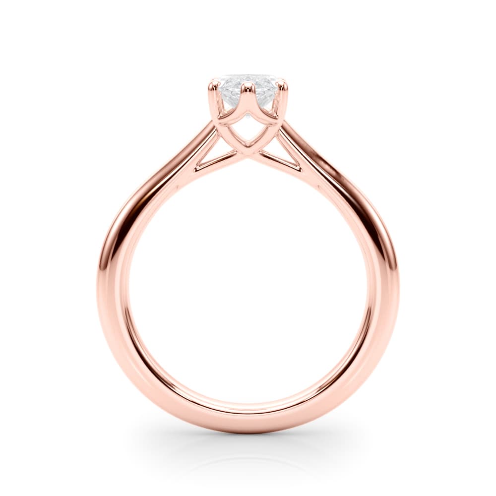 6-Prong Solitaire Marquise Engagement Ring, style 85433, Side view in rose gold