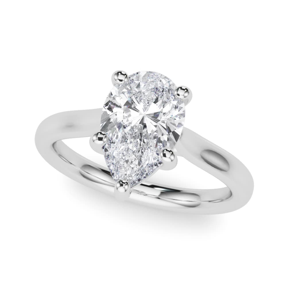 Solitaire Pear Shape — style 85437 in 10k White Gold